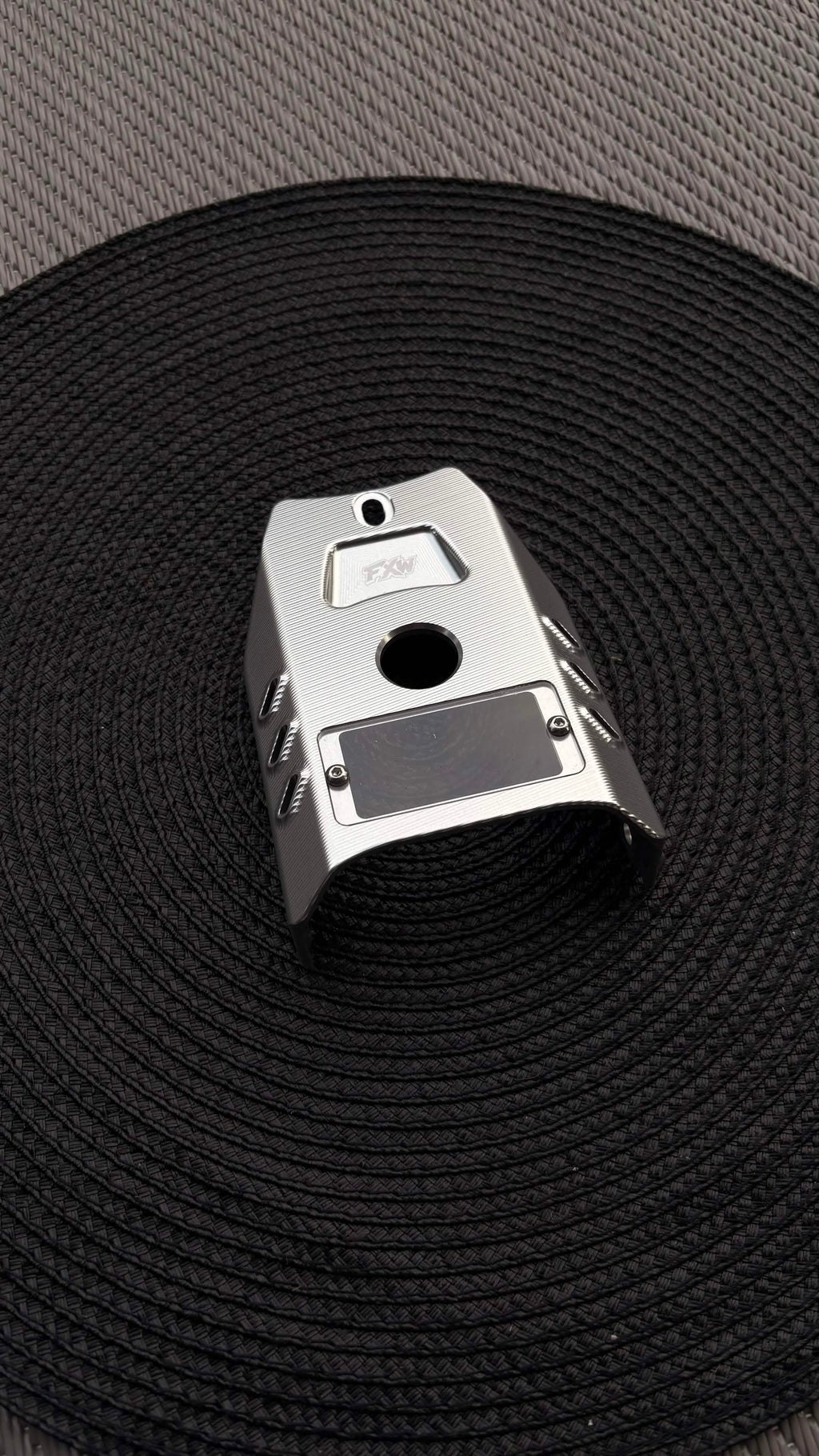 FxW Talaria XxX Metal Ignition Cover SILVER/BLACK
