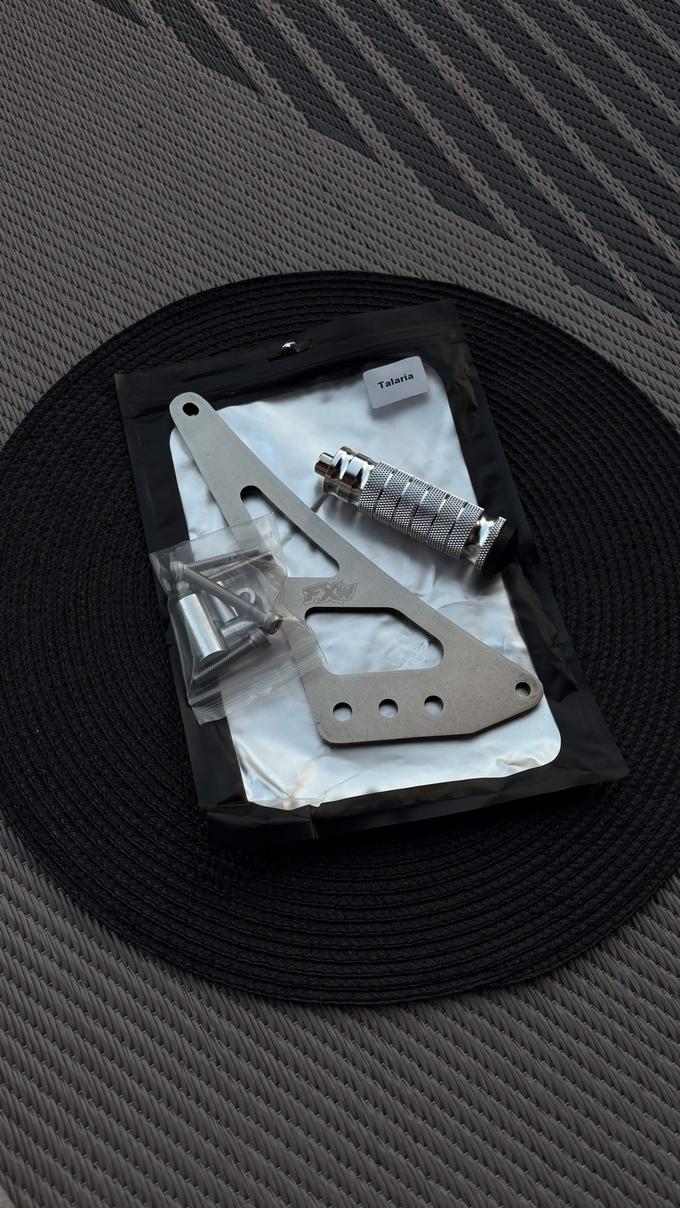 FxWorks Foot Lock Kit - Talaria R / MX3 / MX4 SILVER/BLACK